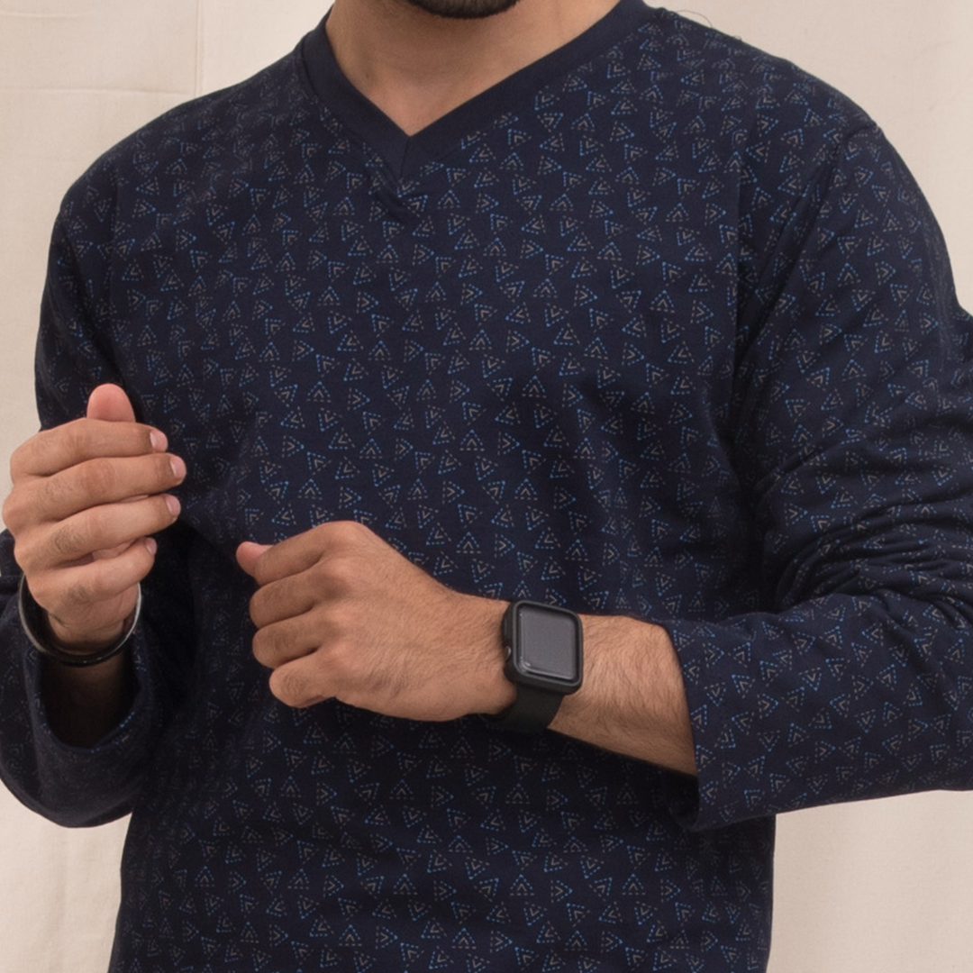 Triangles in men's pajamas