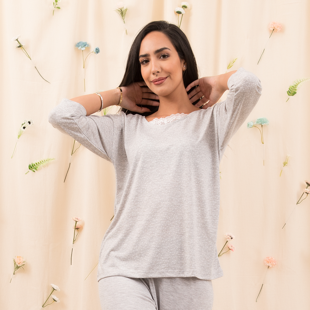 Gray pajamas for women