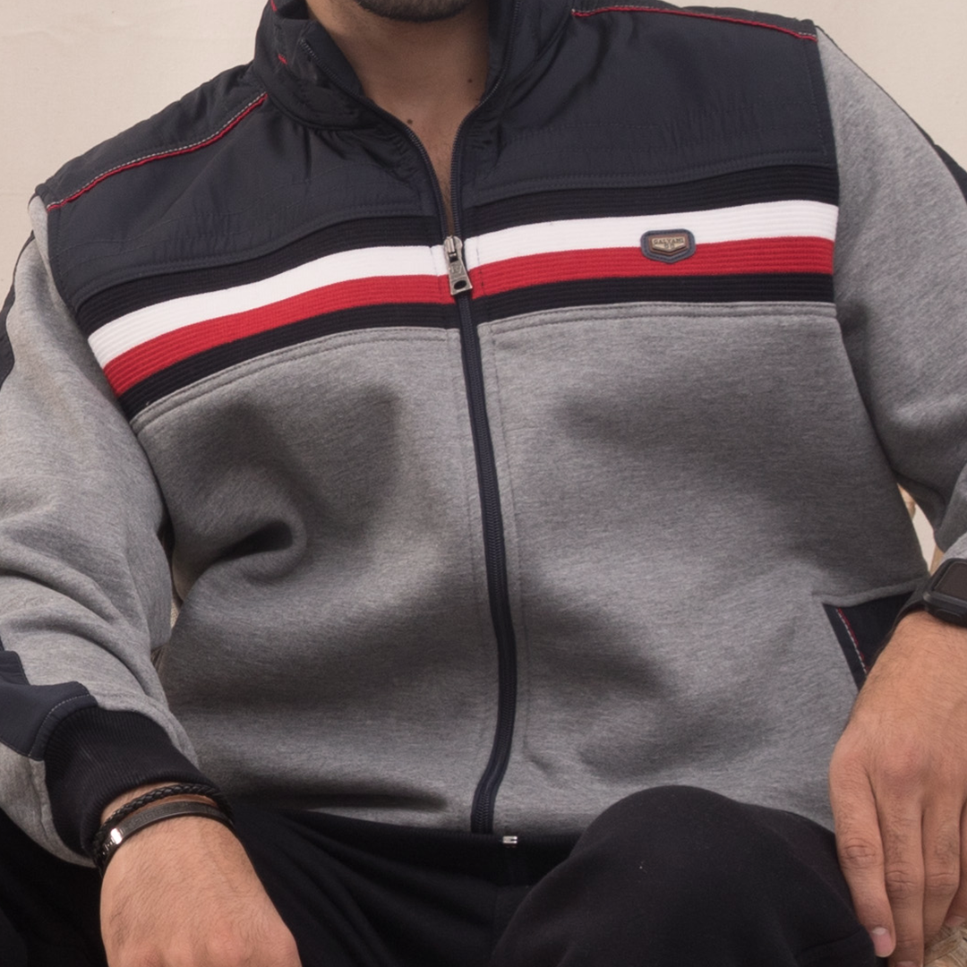 Men's Melton zipper pajamas