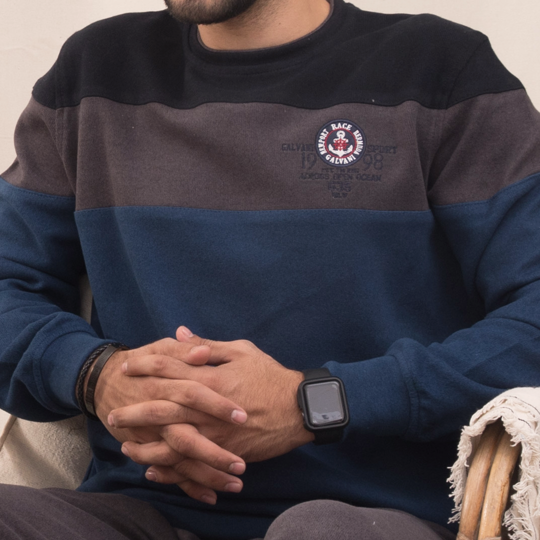 Men's cashmere pajamas embroidered on the chest 98 19