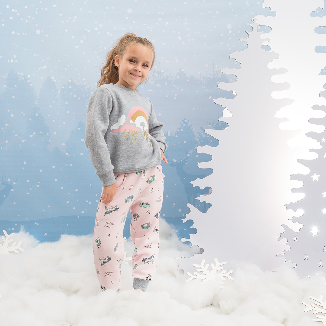 Stay بيجاما بناتي قوس قزح و يونيكورن