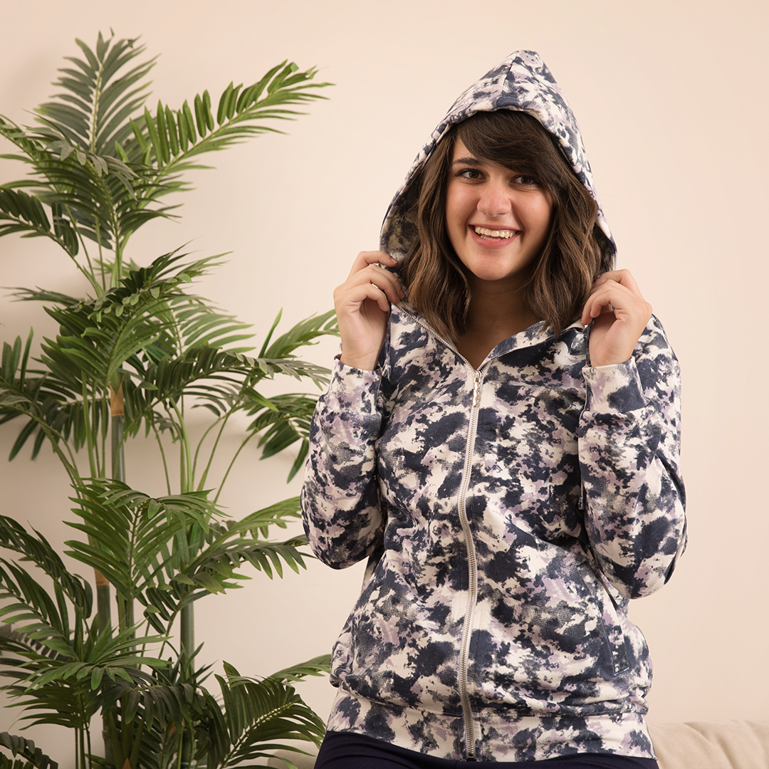 Women's Tie Dye Capichou Zipper Sweatshirt