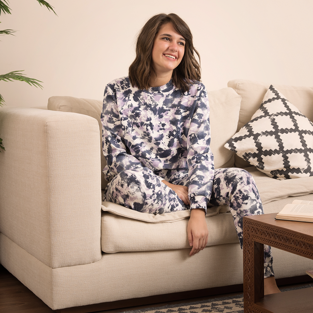 بيجاما راوند حريمي تاي داي