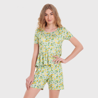 Women's lemon branch pajama shorts