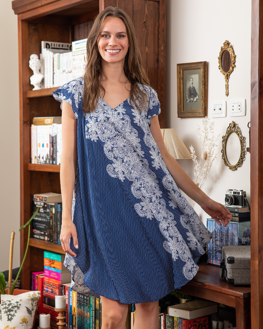 قميص فسكوز قصير 80