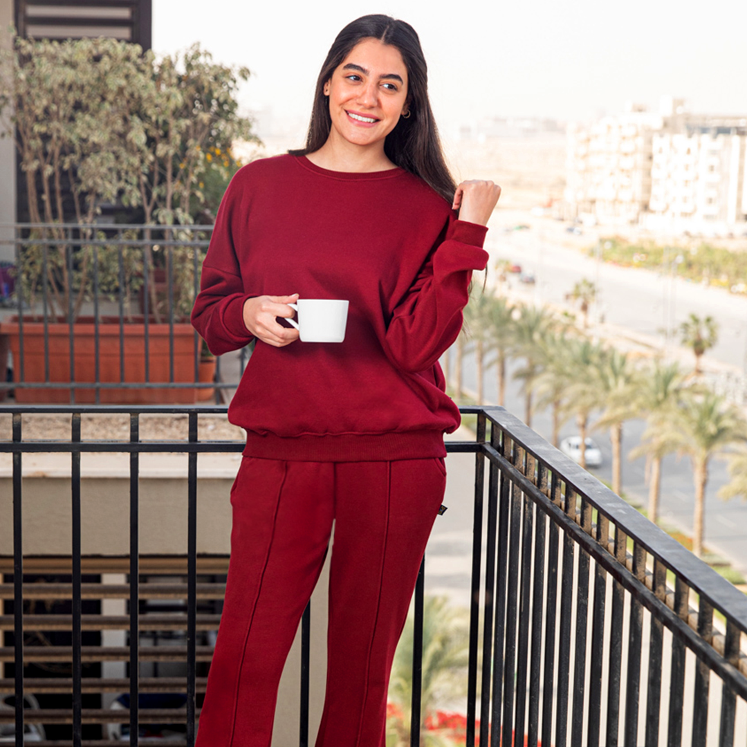Women's Melton pajamas lined with fur