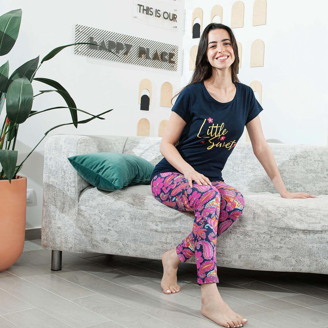 LITTLE SWEET بيجاما نص كم بنطلون حريمي