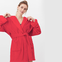 Plain cotton bathrobe
