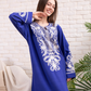 Plain viscose shirt with embroidered sleeves 5