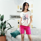 Like girls' pajamas, half sleeves, baghbaghan shorts