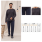 Men's cashmere pajamas with buttons on the chest