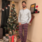 Plain Milton pajamas with check pants