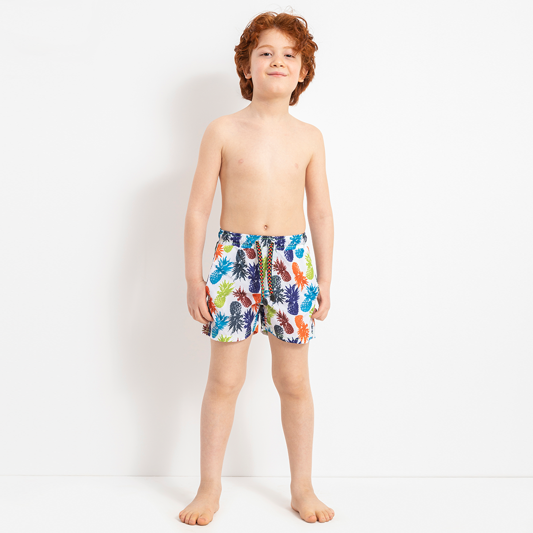 My children's swimsuit is a pineapple