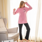 Women's cashmere pajamas with buttons