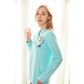 Women's cashmere pajamas with buttons