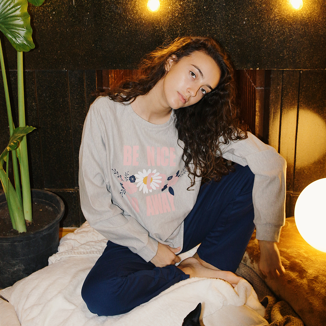 Be Nice بيجاما حريمي ورد