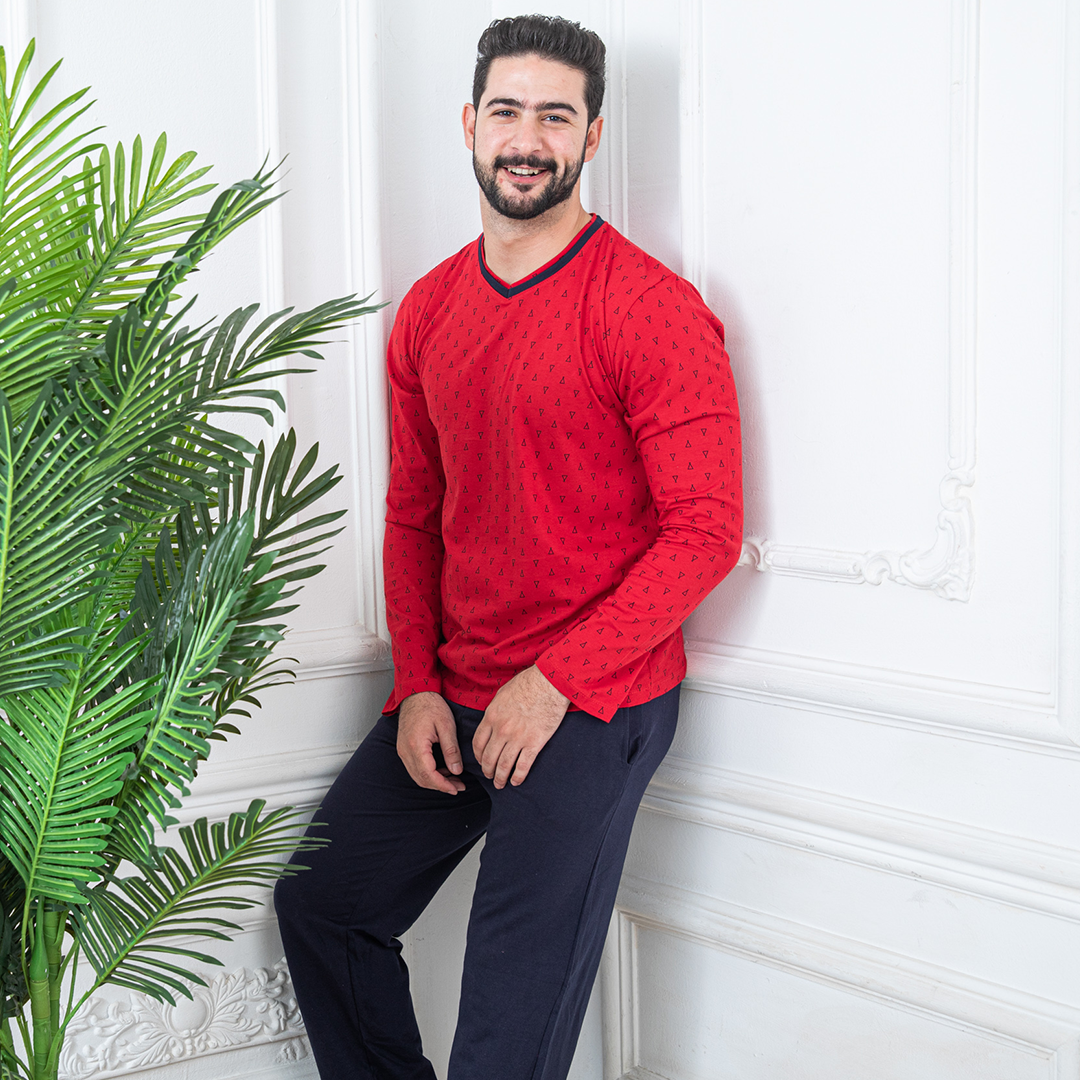 Triangle pajamas with sleeves for men