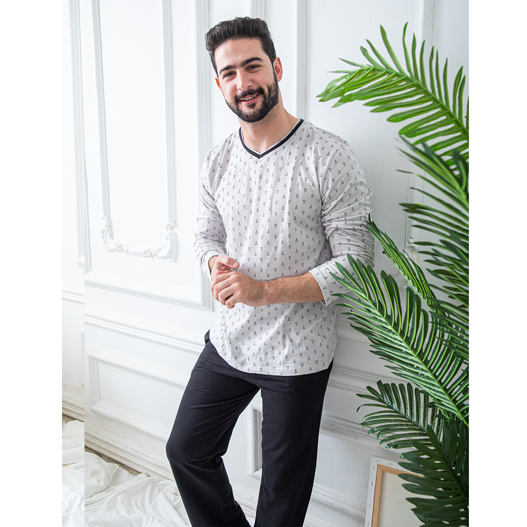 Triangle pajamas with sleeves for men
