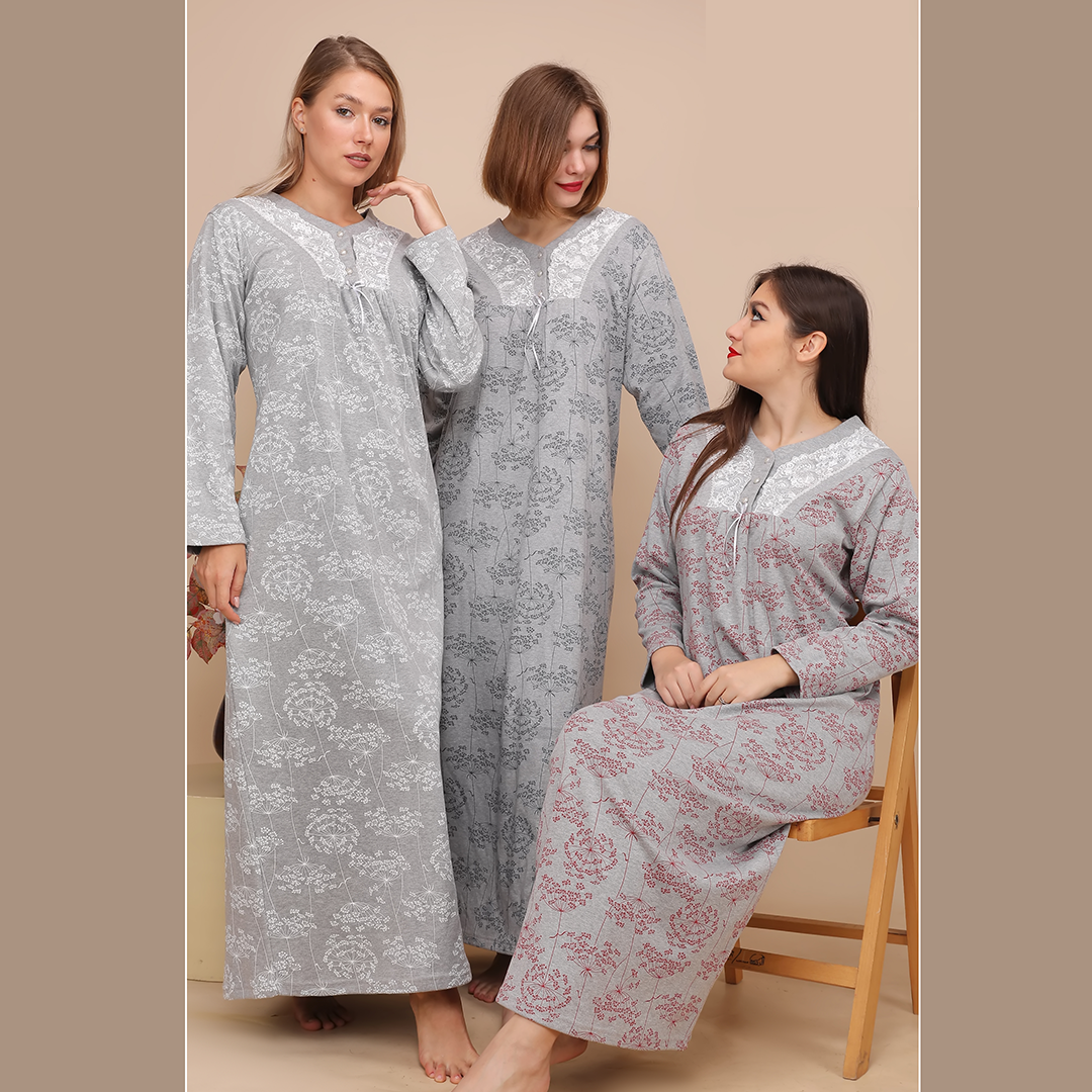 قميص حريمي دانتيل مشجر بزراير علي الصدر