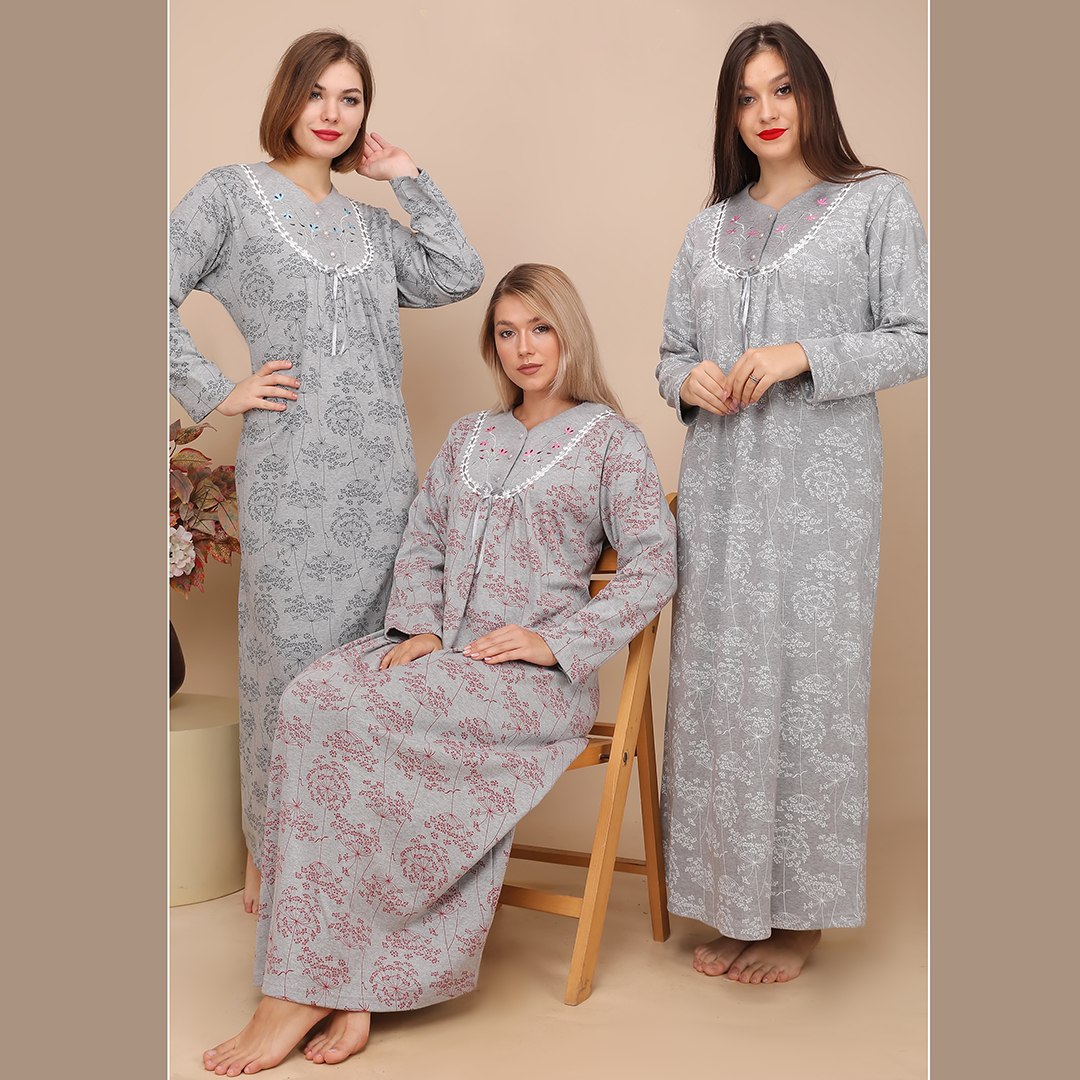 قميص حريمي مطرز مشجر علي الصدر