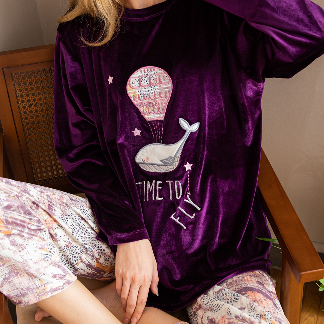 TIME TO FLYبيجاما قطيفه