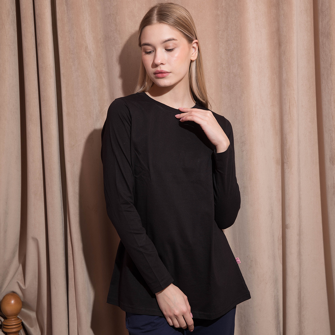 تي شيرت حريمي بكم ساده