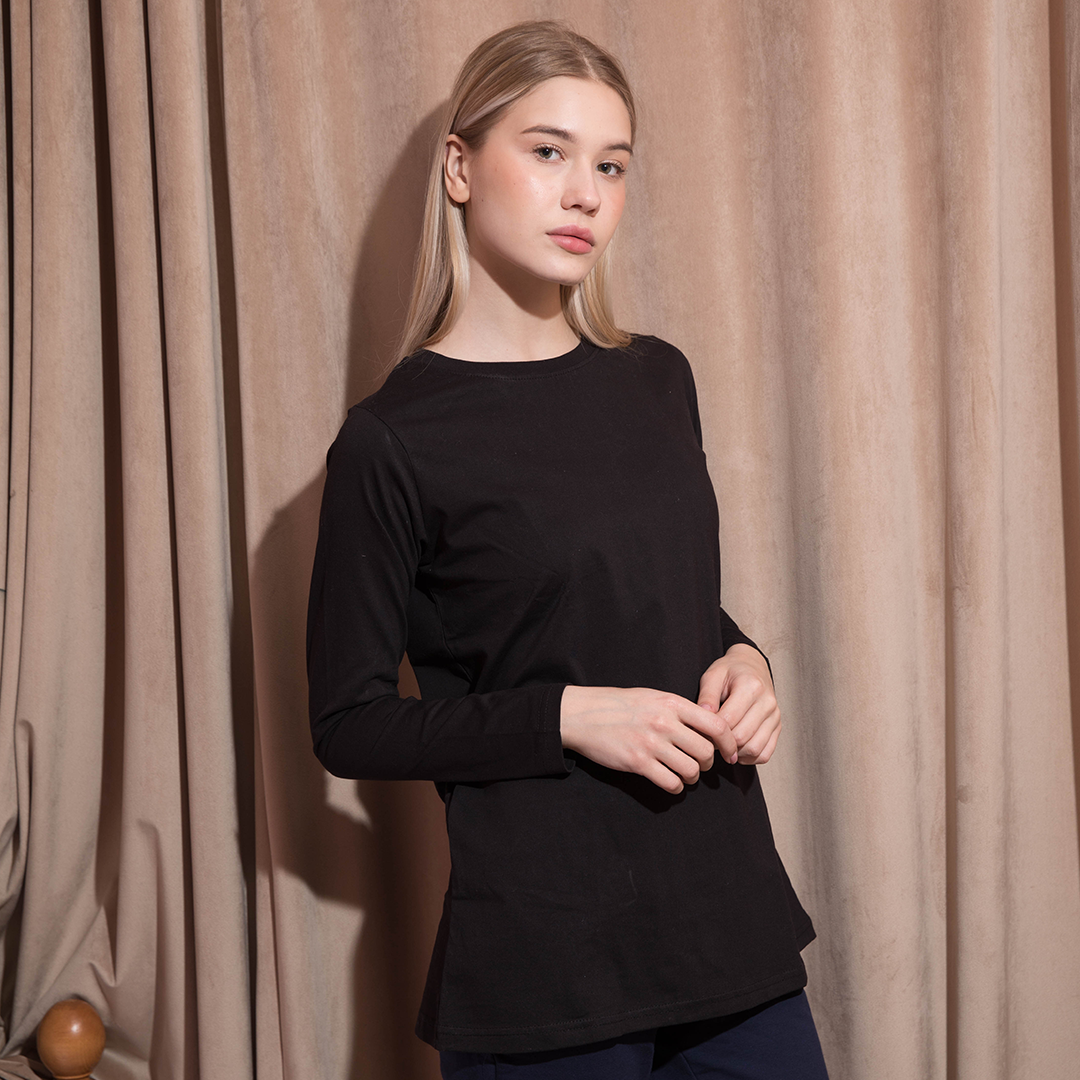 تي شيرت حريمي بكم ساده