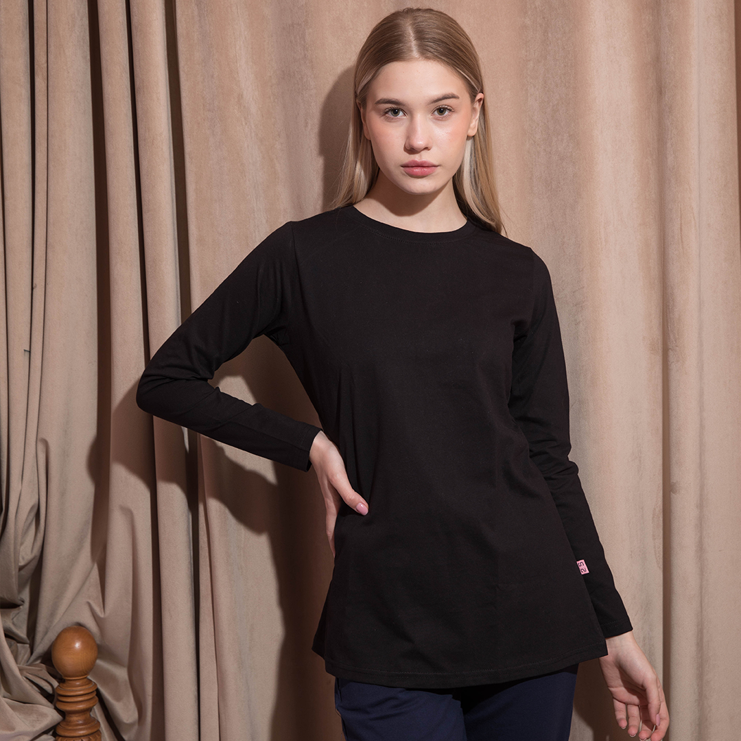 تي شيرت حريمي بكم ساده