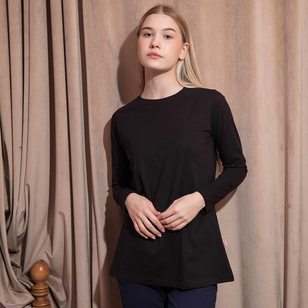 تي شيرت حريمي بكم ساده