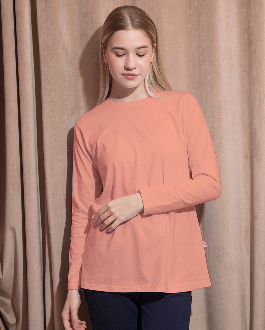 تي شيرت حريمي بكم ساده