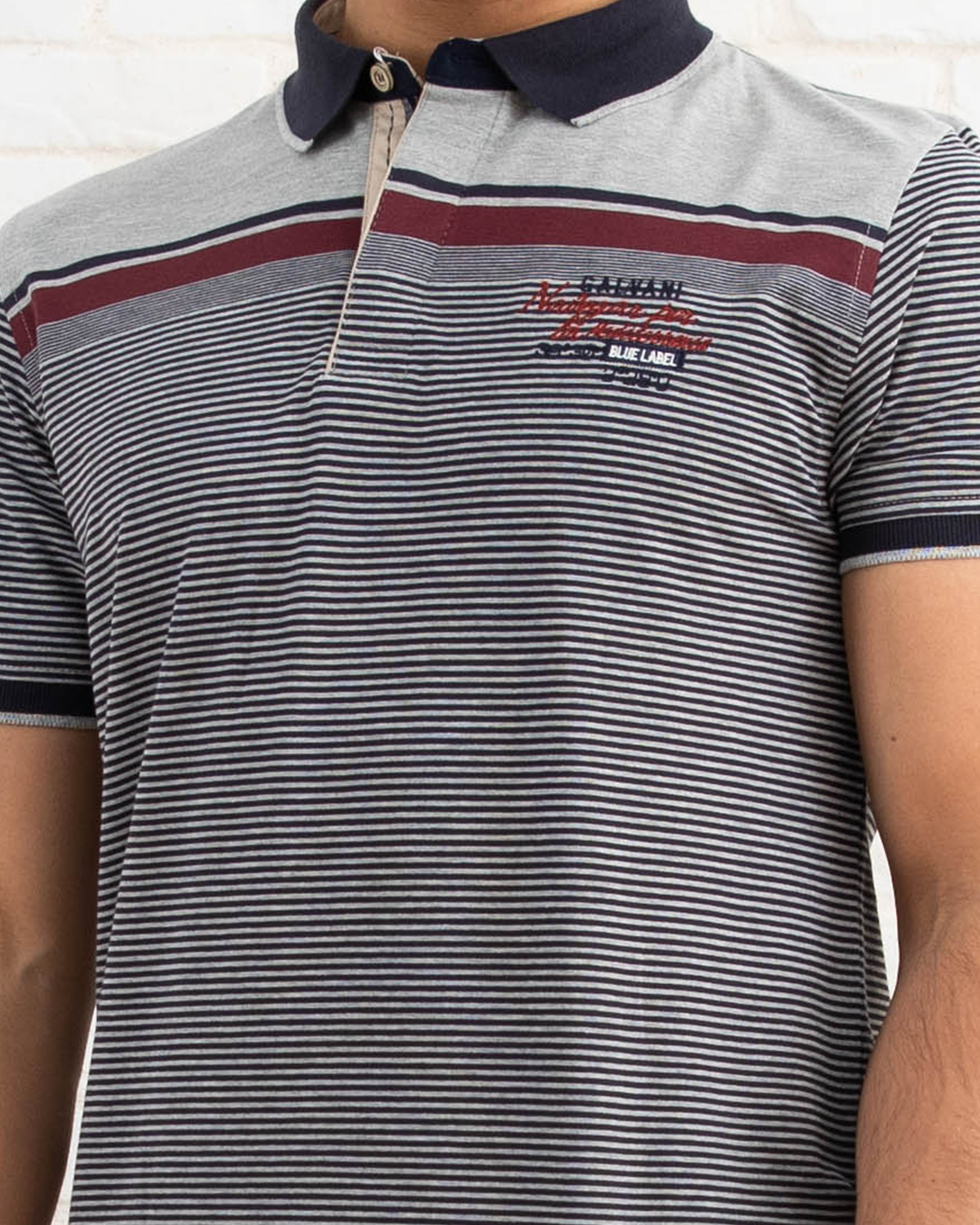 Men's thin striped pajamas with buttons 280