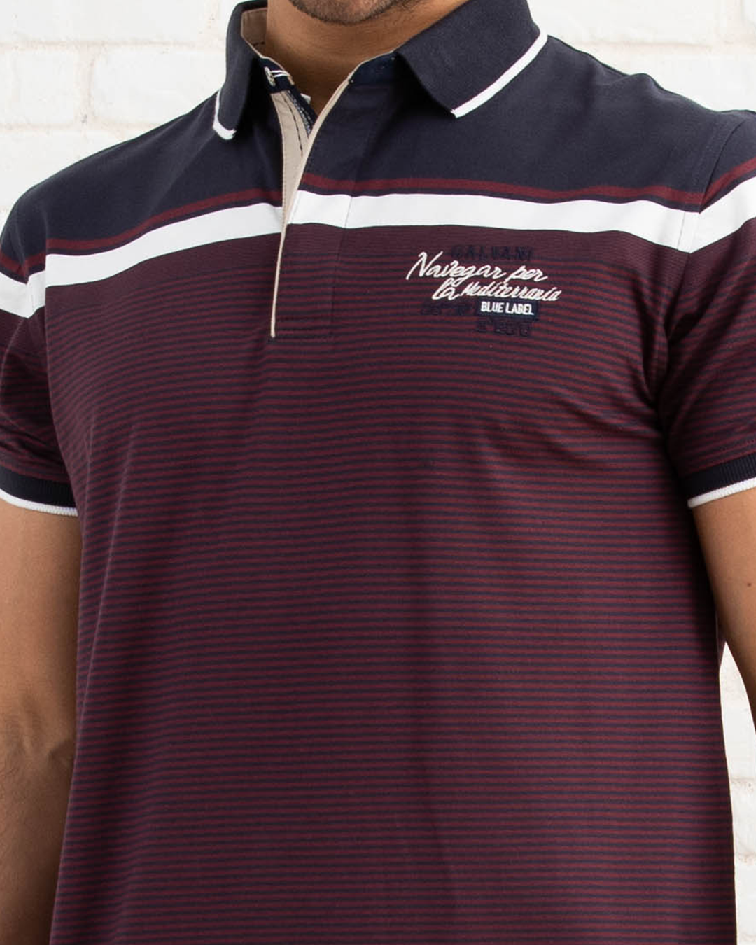 Men's thin striped pajamas with buttons 280