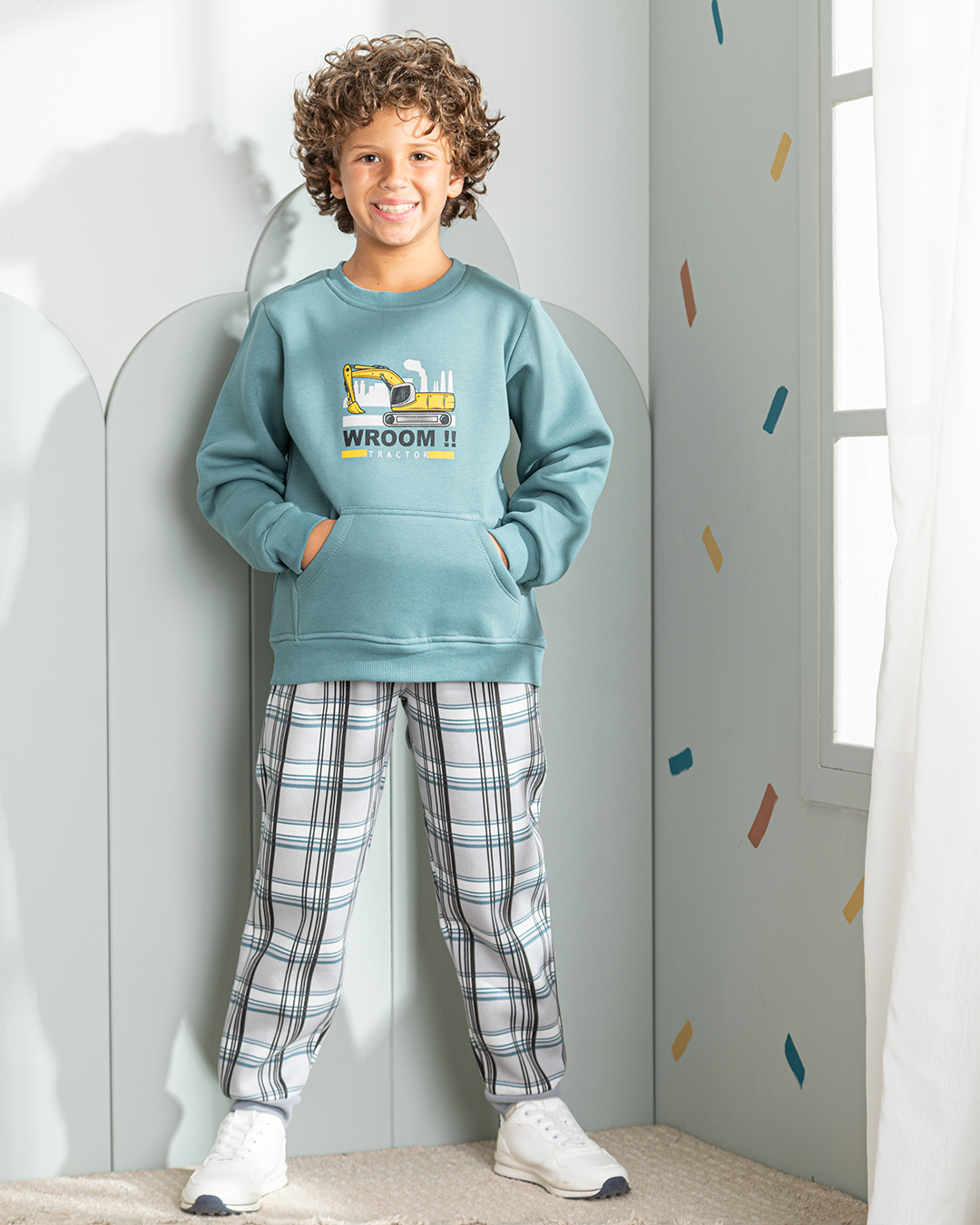 Tractor boys' printed set