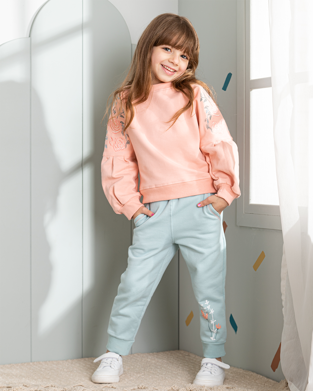 Wild rose طقم بناتي مطبوع