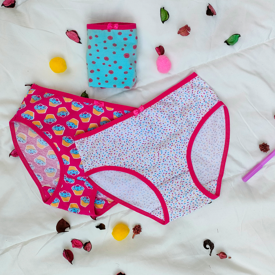 Under girls patterned pack 3