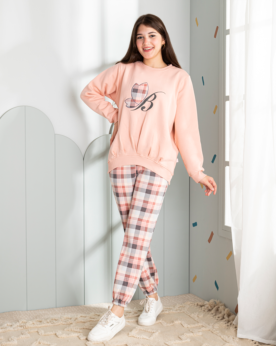 Butterfly طقم بناتي مطبوع