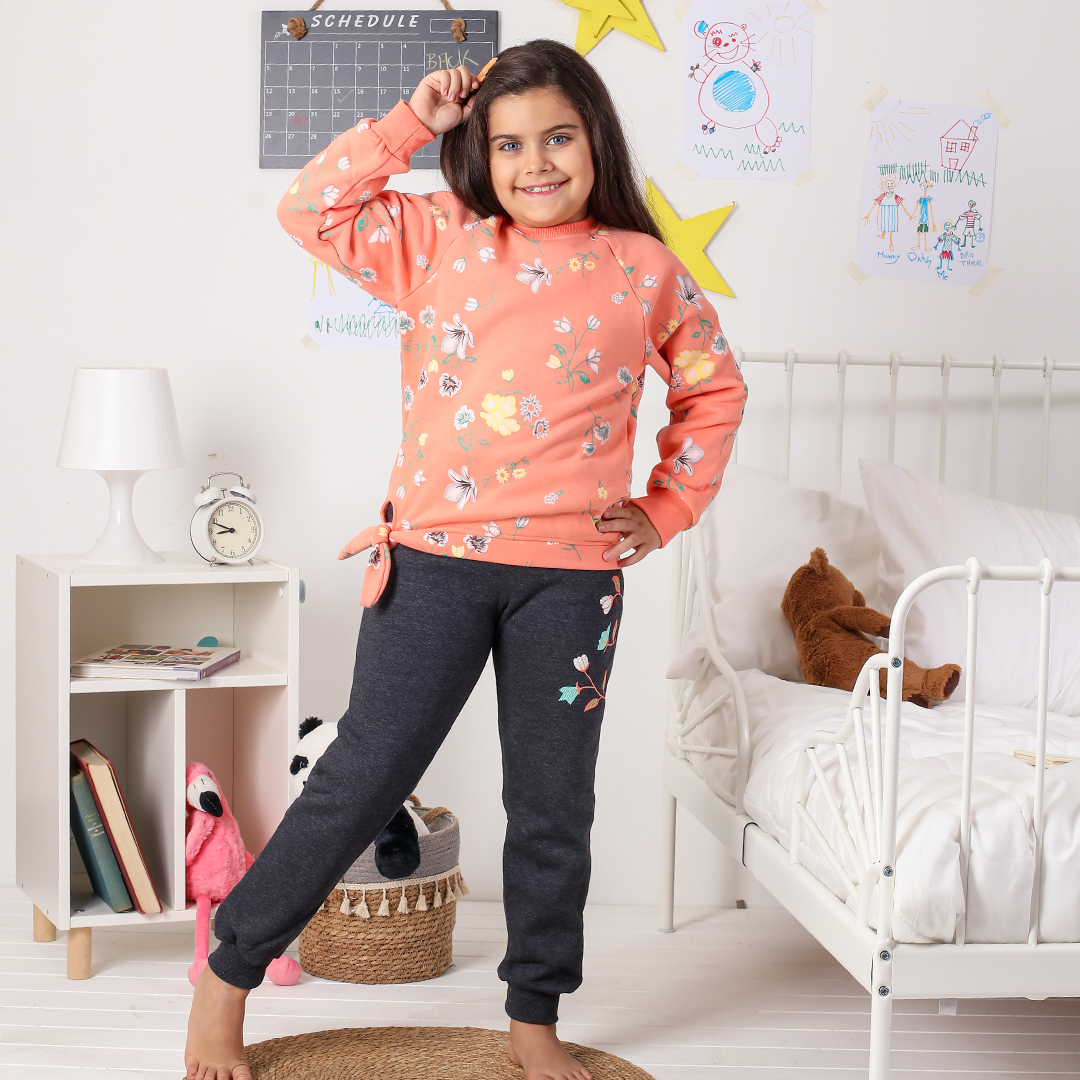 FLOWERS girls' pajamas