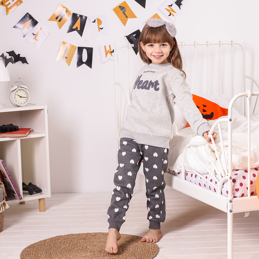 heart girls pajamas