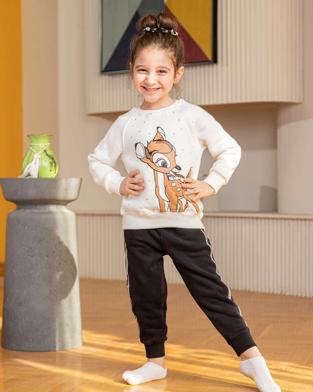 Pajama baby girls deer