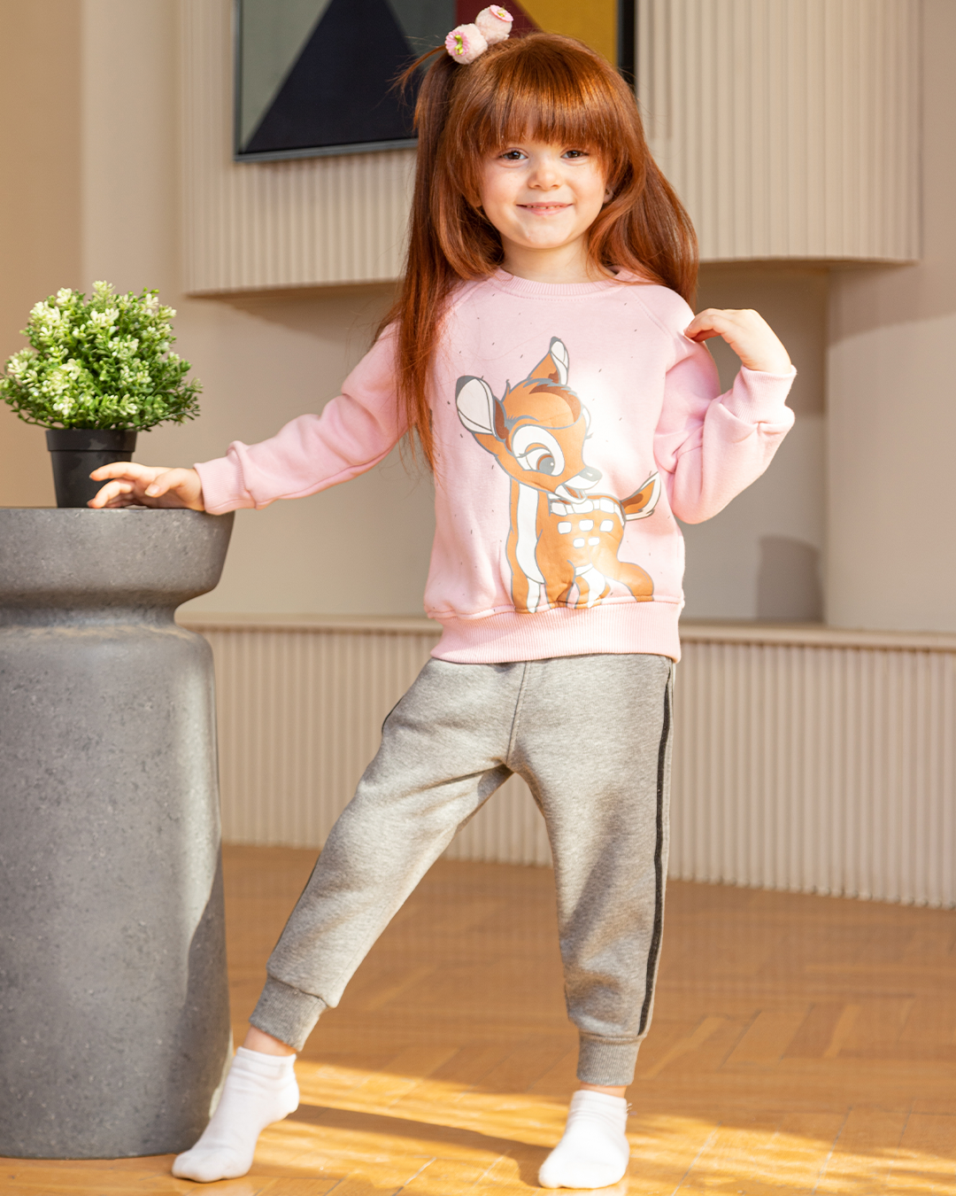 Pajama baby girls deer