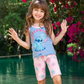DREAMING Girls' suspender pajamas