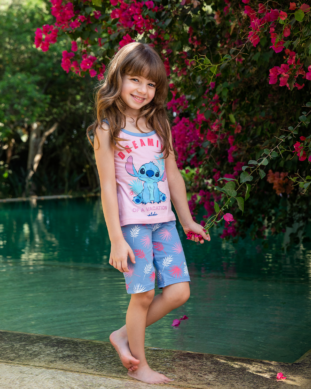 DREAMING Girls' suspender pajamas