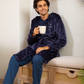 Men's Robe Cool Embroidered Polar Shawl