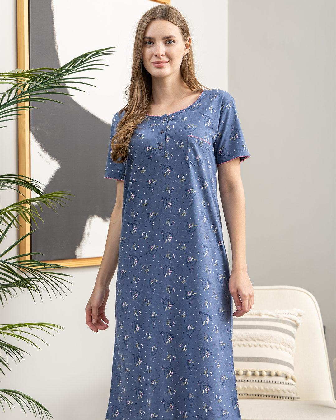 قميص حريمي نص كم قصير روتارى الفروع