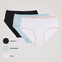 Pack of 3 wide viscose midi pieces