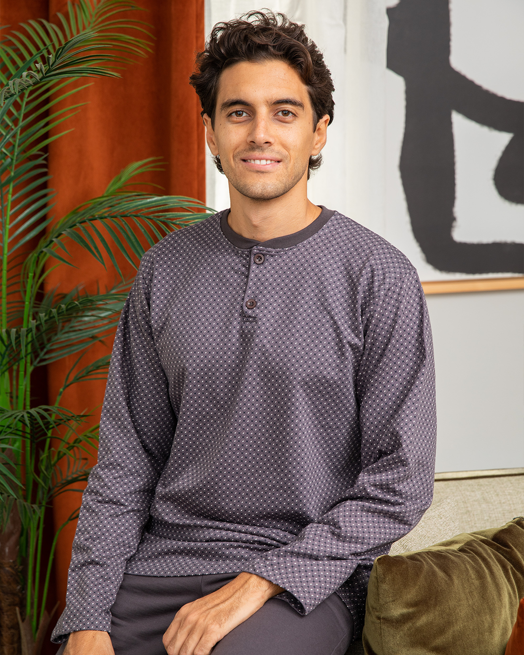 Men's Pajamas Polo Milton Rotary Rhombus