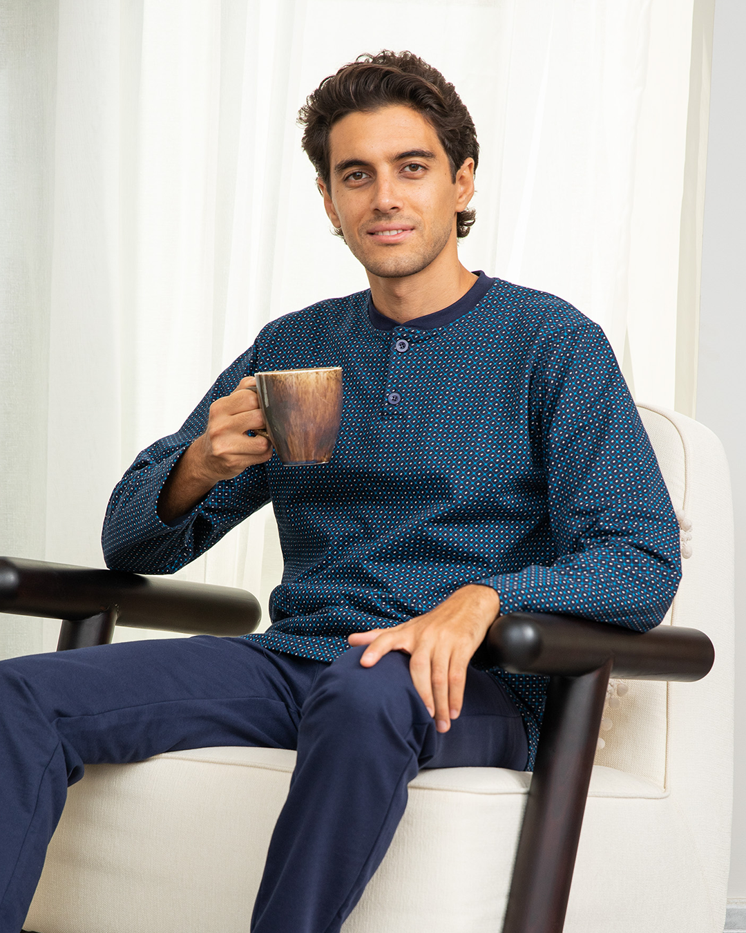 Men's Pajamas Polo Milton Rotary Rhombus