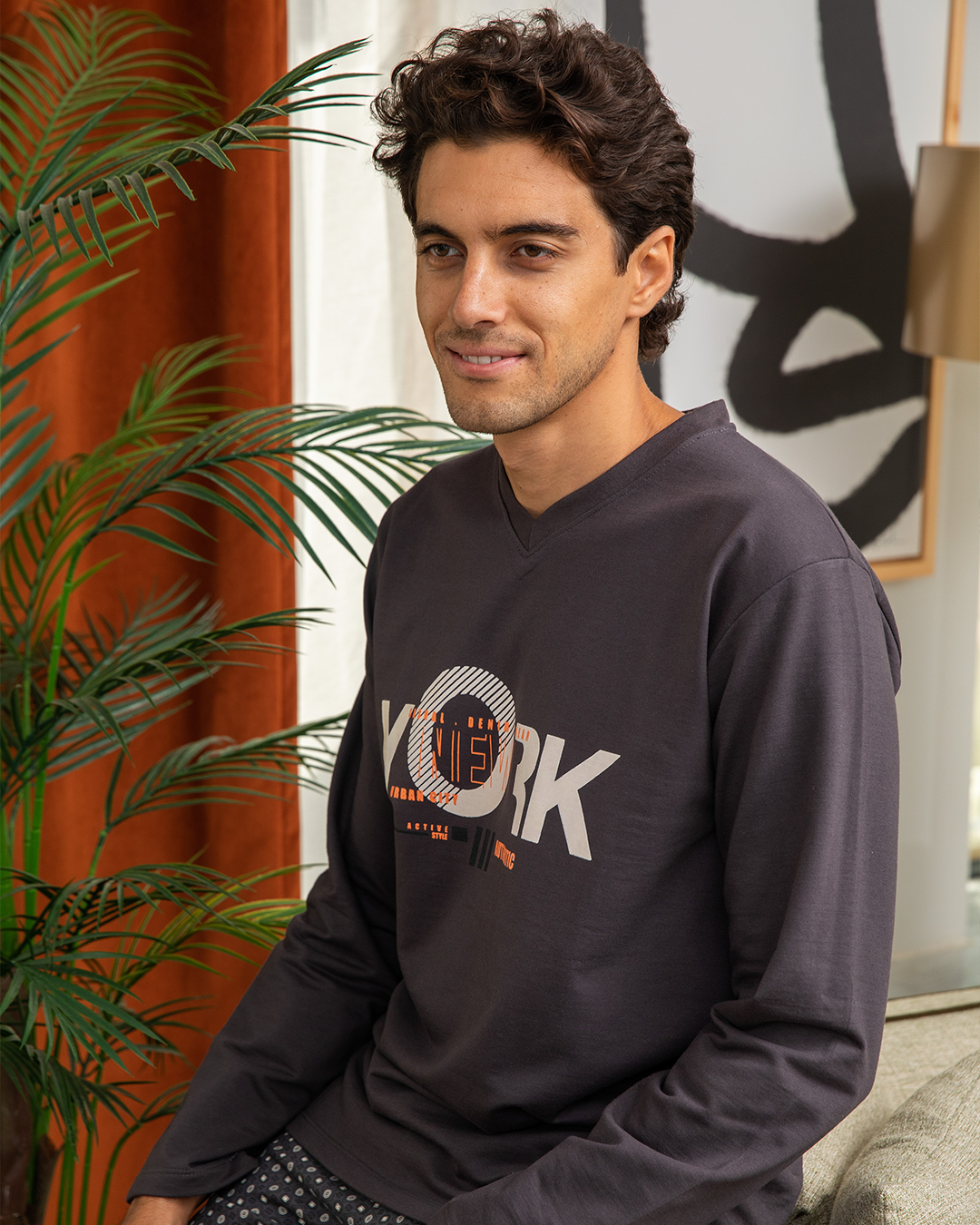 York ميلتون  V بيجاما رجالي