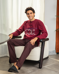 Men's pajama polo Melton printed