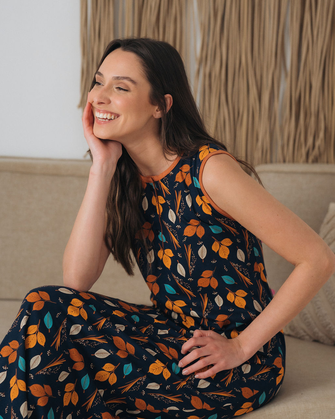 نايت شيرت حريمي كت طويل مرد بولو ورق شجر